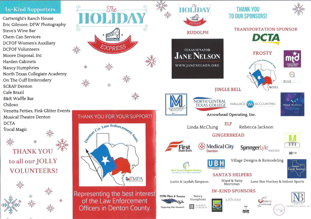 The Holiday sponsors